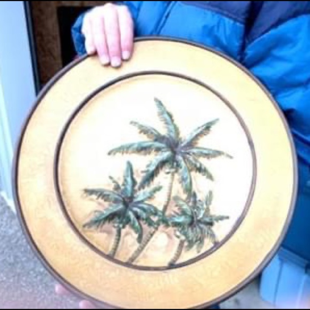 New Round Palm Tree Wall Hanging Decor very big piece